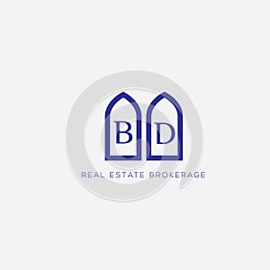 Real estates vector logo design