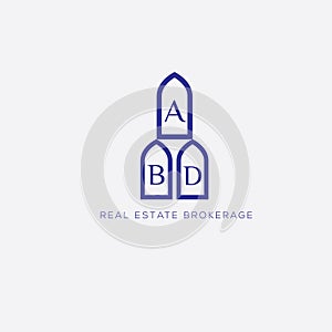 Real estates vector logo design