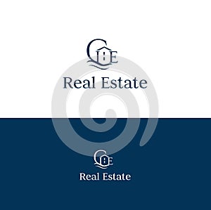 Real estates vector logo .