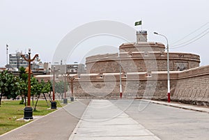 Real Felipe fortress and public park in Callao, Peru