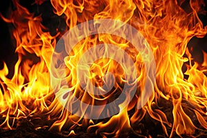Real Fire Flames Background Texture Overlay photo