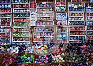 Real hand painted easter eggs, Czech Republic - Prague market