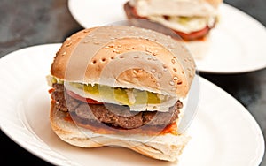 Real homemade hamburgers