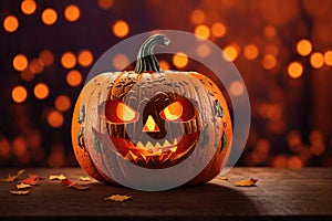 Real Jack O Lantern for halloween. ai generative