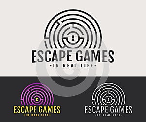 Real-life escape games logo. photo