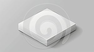 A real-looking white package box for software, electronic devices, and other products. Modern illustration.