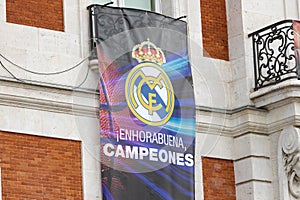 Football league champions 2024. Real Madrid. Banner. Real Madrid banner photo
