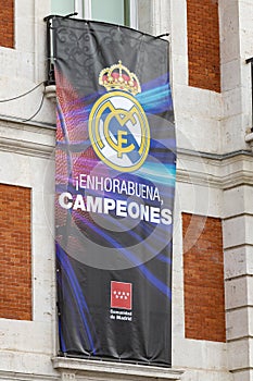 Football league champions 2024. Real Madrid. Banner. Real Madrid banner photo