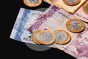 Real, money from Brazil. Currency, Dinheiro, Brasil, Reais.