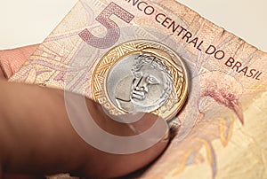 Real, money from Brazil. Currency, Dinheiro, Brasil, Reais.