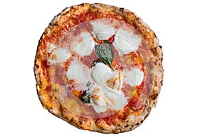 A real neapolitan pizza margherita photo