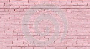 Real pink color brick wall stone or concrete texture backdrop background,copy space