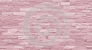 Real pink color brick wall stone or concrete texture backdrop background,copy space in high resolution