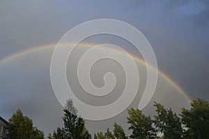 Real rainbow in the sky