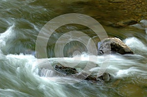 Real River Flow with Rocks