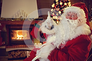 Real Santa Claus threaten children to be obedient