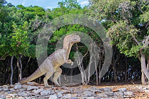 Real-size dinosaur model