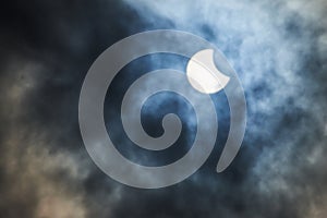 Real solar partial eclipse