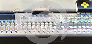 Real sound music mixer control panel concert