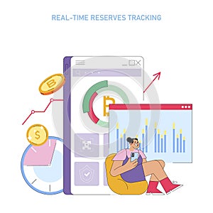 Real-Time Cryptocurrency Monitoring Vector