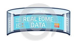 Real-time Data Dashboard, Digital Information Display, vector design Generative AI