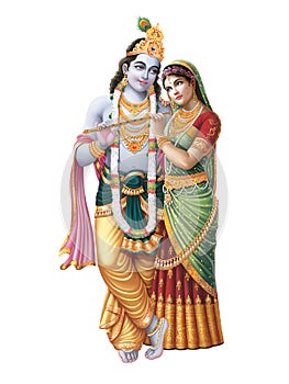 Lord krishna with Radha ji, radha-krishan photo