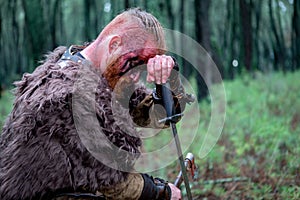 Real viking praying to his god