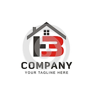 Realestate Logo Design Inspiration vector with letter HB