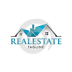 Realestate modern home design logo template photo