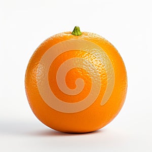 Realist Lifelike Orange Stand On White Background