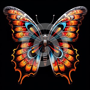 Realistic 3d Butterfly Illustration On Transparent Background