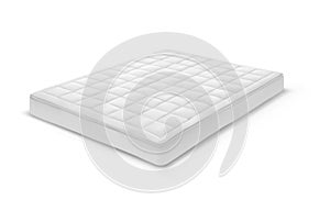 Realistic 3d double white mattress for bedroom