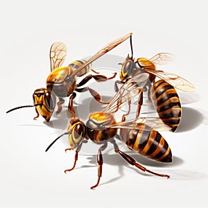 Realistic 3d Hornet Illustration On Transparent Background