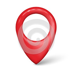 Realistic 3d mark location. Locate pin gps map. Vector illustration