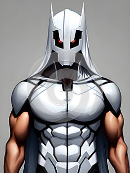 realistic 3d render of a strong warrior man wearing helmet, Ai generated