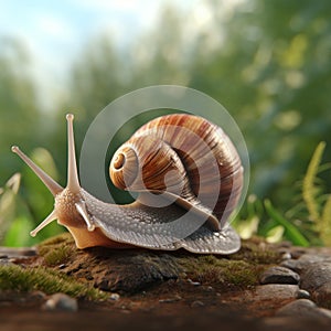 Realistic 3d Snail Clipart With Vray Tracing And Maya Rendering