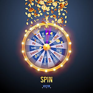 Realistic 3d spinning fortune