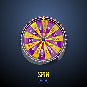 Realistic 3d spinning fortune