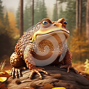 Realistic 3d Toad Clipart With Vibrant Caricatures