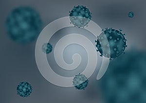 Realistic 3d vector illustration of coronavirus unit