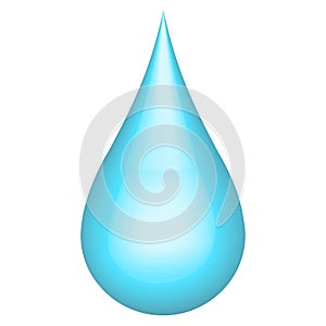 Realistic 3D water drop h2o, vector ecology concept