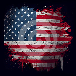 Realistic abstract flag of america, country independence day, national traditions - Vector