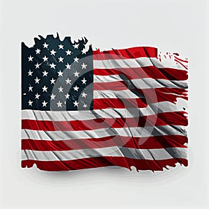 Realistic abstract flag of america, country independence day, national traditions - Vector