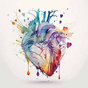 Realistic abstract heart, Vector great for t-shirts, print, web, cards photo