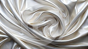 Realistic Abstract White Silk Background