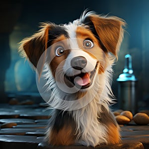 Realistic And Adventure-themed Animated Dog With Expressive Eyes