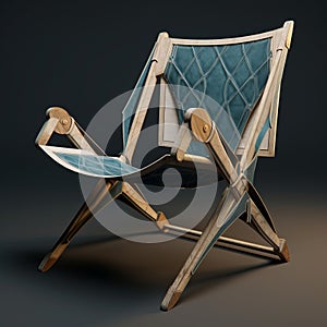 Realistic Adventure Themed Wooden Chair In Maya Renderings