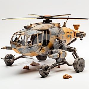 Realistic Aeon Army Scifi Helicopter With Metal Parts