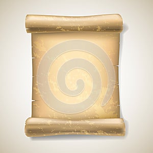 Realistic ancient scrolls photo