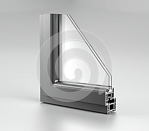 Realistic Angle Cut Off Modern PVC Aluminium Metal Home Window H